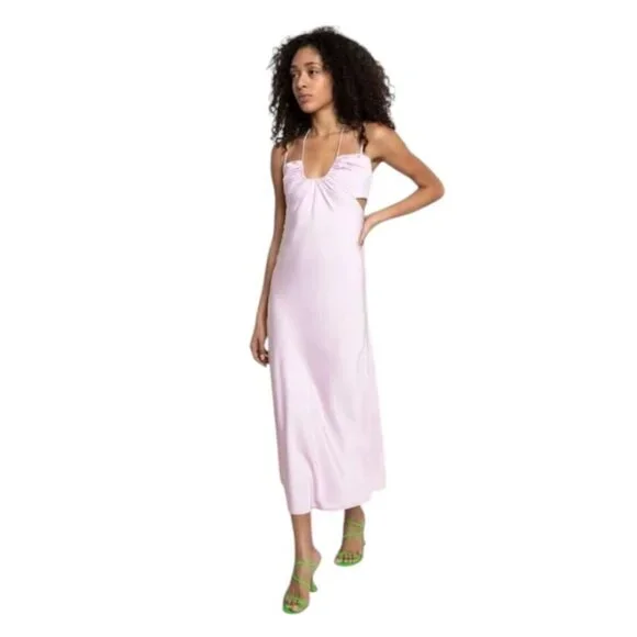 ALC Sienna Cut Out Maxi Slip Dress Pink - Picture 2 of 14